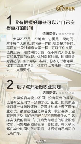 有圖有話|大學(xué)最遺憾的16件事，你中槍了嗎？